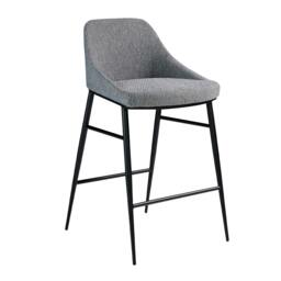 Rackhams Grey Fabric Stool 4103 - thumbnail 1
