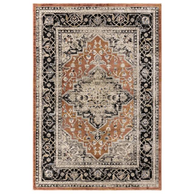 Rackhams Sovereign Terracotta Medallion Rug - 160x240cm - image 1