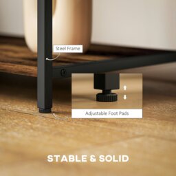 Rackhams TV Unit for TVs up to 60 Inches, Industrial TV Stand with Shelves - Rustic Brown - 212W x 33D x 93H cm - thumbnail 5