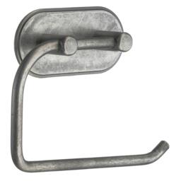 Rackhams Pewter Finish Toilet Roll Holder Self Adhesive Bathroom Wall Mounted