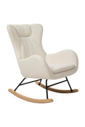Rackhams White Lambswool Upholstered Rocking Chair - White - One Size - thumbnail 4