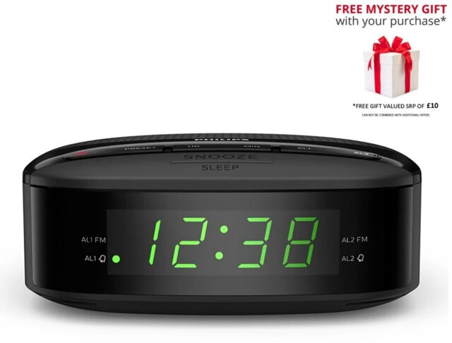 Rackhams TAR3205-12 Dual Alarm Clock FM Digital Radio - Free Gift RRP £10! - image 1