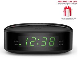 Rackhams TAR3205-12 Dual Alarm Clock FM Digital Radio - Free Gift RRP £10! - thumbnail 1