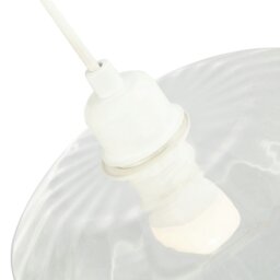 Rackhams Contemporary Clear Ribbed Glass Non Electric Pendant Lamp Shade with Flat Style - thumbnail 3
