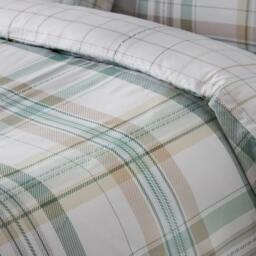 Rackhams Cartmel Check Reversible Duvet Cover Set Soft Green - Double - Soft Green - thumbnail 4