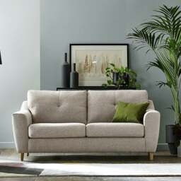 Rackhams Baxter Tufted Fabric 3 Seater Sofa - Charcoal - thumbnail 2