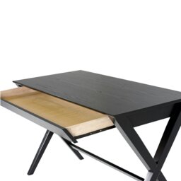 Rackhams Writex Desk 1 Drawer in Black - 1 - Black - 60 - thumbnail 5