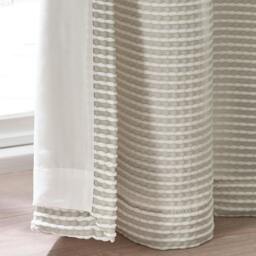 Rackhams Stab Stitch Lined Eyelet Curtains Natural - 46 x 54 Inch - Natural - thumbnail 3