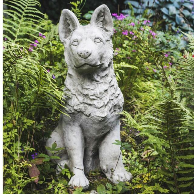 Rackhams Large Alsatian/German Shepherd Dog Stone Cast Garden Ornament - image 1