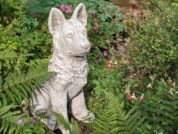Rackhams Large Alsatian/German Shepherd Dog Stone Cast Garden Ornament - thumbnail 6