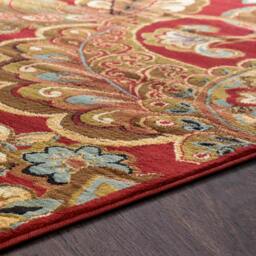 Rackhams Riley-Vintage Red Brown Green Traditional Boho Rug - 120 x 160 cm - thumbnail 3