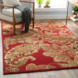 Rackhams Riley-Vintage Red Brown Green Traditional Boho Rug - 120 x 160 cm
