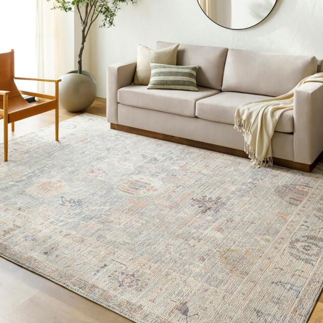 Rackhams Becki Owens Marlene-Vintage Blue Grey Traditional Vintage Boho Rug - 198 x 275 cm - image 1