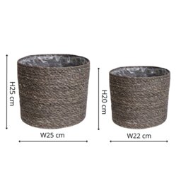 Rackhams Theo Rim Basket Set of 2 - Grey Rim - thumbnail 6