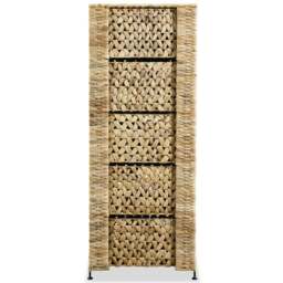 Rackhams Storage Unit with 6 Baskets 47x37x100 cm Water Hyacinth - thumbnail 4