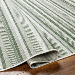 Rackhams Eagean-Global Green Ivory Off-White In- & Outdoor Rug - 160cm_diameter - thumbnail 5
