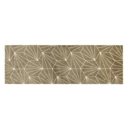 Rackhams Mega Mat Machine Washable Entrance Runner, 50x150cm, Brown Geo - thumbnail 2