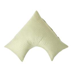 Rackhams Silky 330 TC Egyptian Cotton Satin Stripe V Shaped Pillowcase - Sage Green