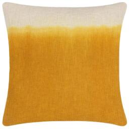 Rackhams Mizu Dip Dye Square Cushion Cover - Ochre - 50cm x 50cm - Ochre - 100% Cotton - thumbnail 1