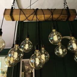 Rackhams Rustic Beam Glow – Made to Measure Wooden Chandelier - 6 bulb holders/80cm long - thumbnail 6