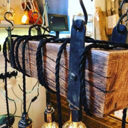 Rackhams Rustic Beam Glow – Made to Measure Wooden Chandelier - 6 bulb holders/80cm long - thumbnail 3