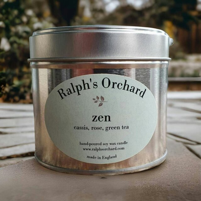 Rackhams Silver Tin Candles - Cassis Rose Green Tea - image 1