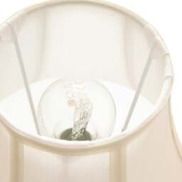 Rackhams Traditional Empire Shaped 12 Inch Lamp Shade in Rich Silky Cream Cotton Fabric - thumbnail 3