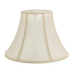 Rackhams Traditional Empire Shaped 12 Inch Lamp Shade in Rich Silky Cream Cotton Fabric