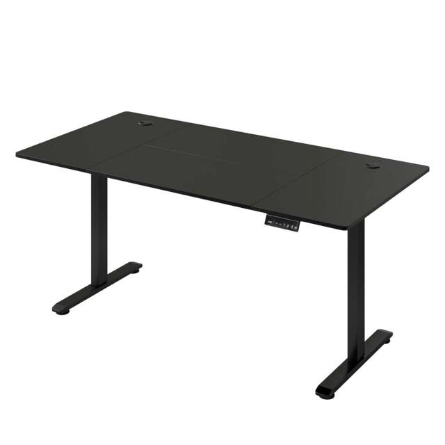 Rackhams Electric Standing Desk Adjustable Height Workstation 160cm Metal Frame - Black - image 1