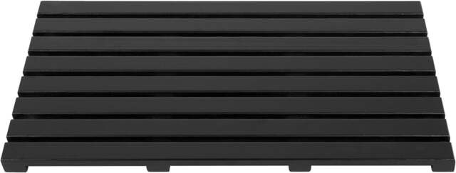 Rackhams Bamboo Bathroom Duckboard Board Bath Shower For Bathroom Showers Bathtubs Floors Anti Slip Bath Mat (Black) - 1 - Black - Bamboo - image 1
