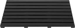 Rackhams Bamboo Bathroom Duckboard Board Bath Shower For Bathroom Showers Bathtubs Floors Anti Slip Bath Mat (Black) - 1 - Black - Bamboo - thumbnail 1
