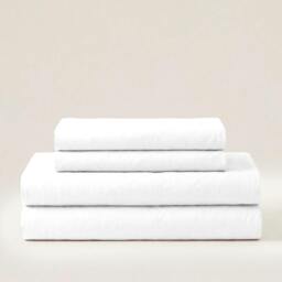 Rackhams Percale Essentials Bedding Set - White - Double - Standart - thumbnail 1