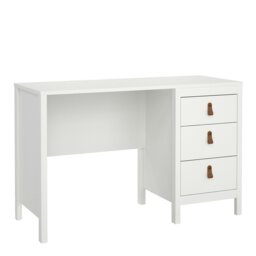 Rackhams Barcelona Desk 3 drawers White - White - 48 - 76.5 - thumbnail 1