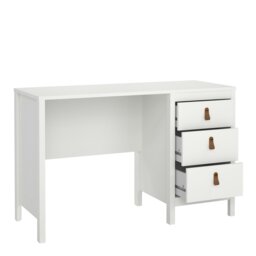 Rackhams Barcelona Desk 3 drawers White - White - 48 - 76.5 - thumbnail 5