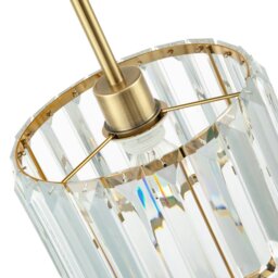 Rackhams Contemporary Easy Fit Gold Pendant Shade with Clear Acrylic Rectangular Rods - thumbnail 4