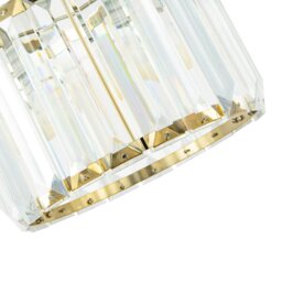 Rackhams Contemporary Easy Fit Gold Pendant Shade with Clear Acrylic Rectangular Rods - thumbnail 3