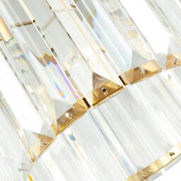 Rackhams Contemporary Easy Fit Gold Pendant Shade with Clear Acrylic Rectangular Rods - thumbnail 5
