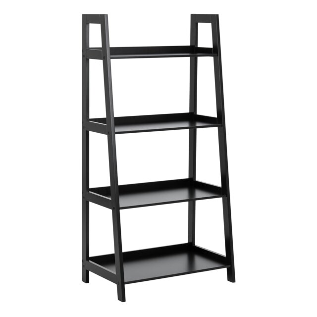 Rackhams Wally Bookcase with 4 Shelves in Black - 1 - Black - Wood - image 1