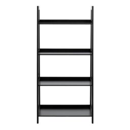 Rackhams Wally Bookcase with 4 Shelves in Black - 1 - Black - Wood - thumbnail 2