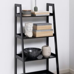Rackhams Wally Bookcase with 4 Shelves in Black - 1 - Black - Wood - thumbnail 5