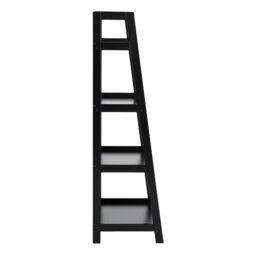 Rackhams Wally Bookcase with 4 Shelves in Black - 1 - Black - Wood - thumbnail 3