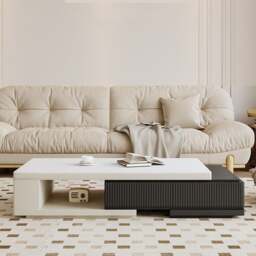 Rackhams Bonnie TV Stand Set With Coffee Table, Black & White - No Coffee Table - thumbnail 2