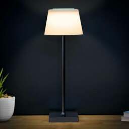 Rackhams Rechargeable Table Lamp for Home Office Restaurants RGB Colour Modes & Stepless Dimmable Desk Lamp 20 Hour Usage Time Black - thumbnail 2