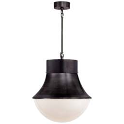 Rackhams Utopia Tall Pendant Light - Age Iron - thumbnail 3