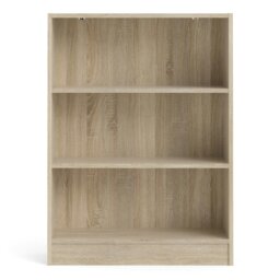Rackhams Basic Low Wide Bookcase (2 Shelves) in Oak - Oak - Wood - 1 - thumbnail 2