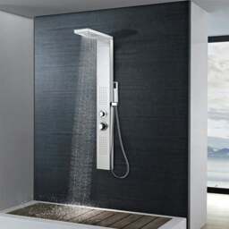 Rackhams Shower Panel System Stainless Steel Square - thumbnail 1
