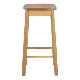 Rackhams Barlow Bar Stool Without Back in Matt Oak Set of 2 - 1 - thumbnail 3