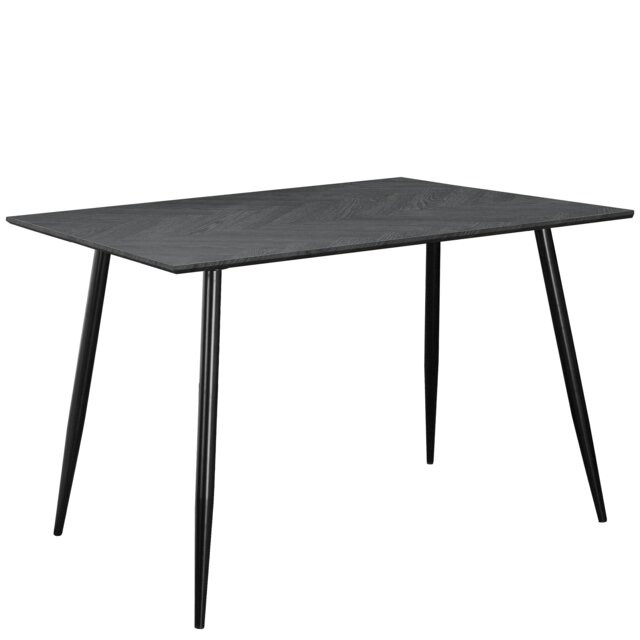 Rackhams Monza Table 120 Fishbone GreyoakBlack120x80x76cm - Grey - image 1