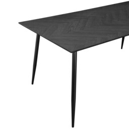 Rackhams Monza Table 120 Fishbone GreyoakBlack120x80x76cm - Grey - thumbnail 3