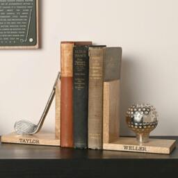 Rackhams Personalised Golf Bookends - H9 x W29 x L14cm, 0.54kg - thumbnail 1